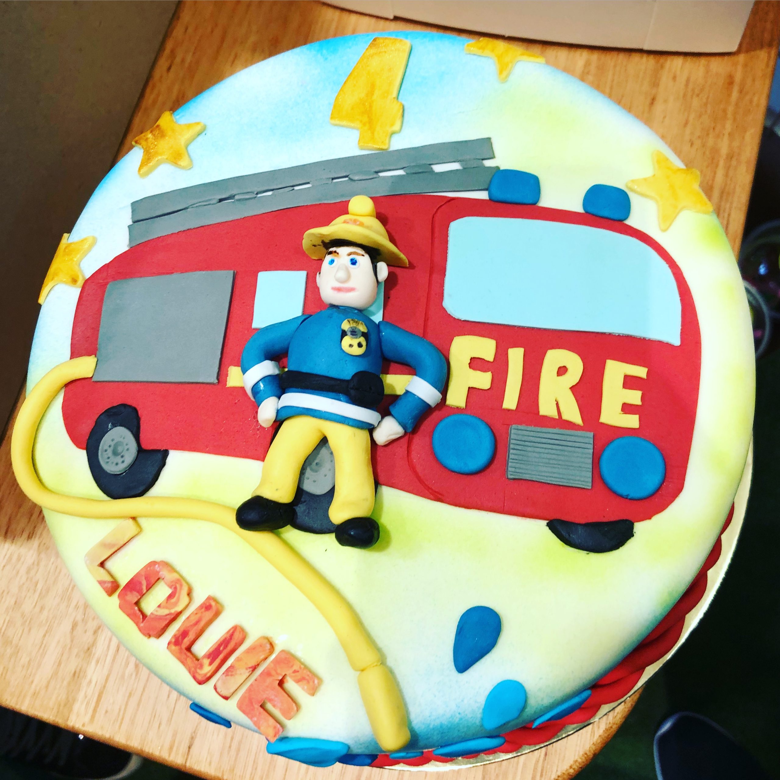 Awesome Homemade Fireman Sam Fire House and Fire Engine Cake