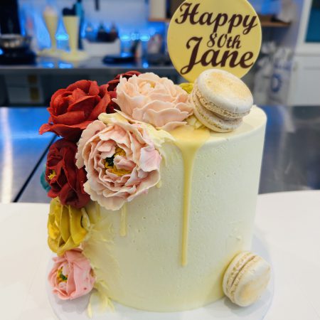 Simple Buttercream floral cake